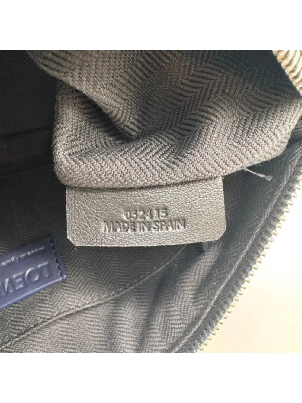 Loewe Handbag Puzzle Fold Wash Bag Leather Blue